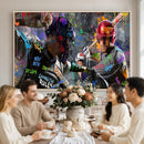 Graffiti Baseball Player Street Art Wall Art Canvas Print