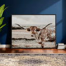 Texas Longhorn Bull Rustic Wall Art Canvas Print by MyGreatCanvas | Canvas Wall Art Prints | Photo Prints & Wall Decor