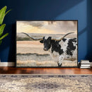 Texas Longhorn Bull Rustic Wall Art Canvas Print by MyGreatCanvas | Canvas Wall Art Prints | Photo Prints & Wall Decor
