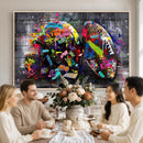 Graffiti American Football Helmet Street Art Wall Art Canvas