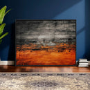 Black Orange Abstract Wall Art Canvas Print Modern Textured by MyGreatCanvas | Canvas Wall Art Prints | Photo Prints & Wall Decor
