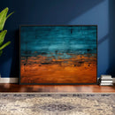 Teal Orange Abstract Wall Art Canvas Print Modern Large by MyGreatCanvas | Canvas Wall Art Prints | Photo Prints & Wall Decor