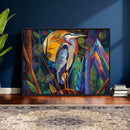Colorful Heron Wall Art Canvas Print Tropical Bird Abstract by MyGreatCanvas | Canvas Wall Art Prints | Photo Prints & Wall Decor
