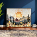 Boho Mountain Landscape Large Wall Art, Horizontal Gold by MyGreatCanvas | Canvas Wall Art Prints | Photo Prints & Wall Decor