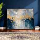 Blue Gold Abstract Large Framed Canvas Wall Art, Modern by MyGreatCanvas | Canvas Wall Art Prints | Photo Prints & Wall Decor