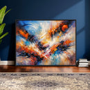 Lyrical Abstraction Wall Art Canvas Print, Orange Blue by MyGreatCanvas | Canvas Wall Art Prints | Photo Prints & Wall Decor