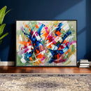 Geometric Abstract Wall Art Canvas Print, Orange Blue by MyGreatCanvas | Canvas Wall Art Prints | Photo Prints & Wall Decor