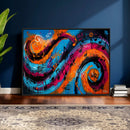 Geometric Abstract Wall Art Canvas Print, Orange Blue by MyGreatCanvas | Canvas Wall Art Prints | Photo Prints & Wall Decor