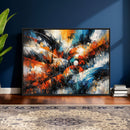 Geometric Abstract Wall Art Canvas Print, Orange Blue by MyGreatCanvas | Canvas Wall Art Prints | Photo Prints & Wall Decor