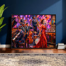 Jazz Band Canvas Wall Art — Jazz Club Singer Saxophone Print by MyGreatCanvas | Canvas Wall Art Prints | Photo Prints & Wall Decor