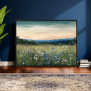 Wildflower Meadow Oil Painting Canvas — Daisy Lavender