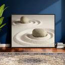Zen Garden Stone Sand Canvas | Japanese Rock Garden Wall Art by MyGreatCanvas | Canvas Wall Art Prints | Photo Prints & Wall Decor