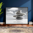 Zen Stone Wall Art Canvas Print, Balanced Rock Stack Framed by MyGreatCanvas | Canvas Wall Art Prints | Photo Prints & Wall Decor
