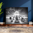 Airplane Wall Art Canvas Print, Black and White Jet Aircraft by MyGreatCanvas | Canvas Wall Art Prints | Photo Prints & Wall Decor