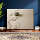 Zen Garden Stone Sand Canvas | Japanese Rock Garden Wall Art by MyGreatCanvas | Canvas Wall Art Prints | Photo Prints & Wall Decor