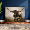 Longhorn Bull Wall Art Canvas Print, Western Farmhouse by MyGreatCanvas | Canvas Wall Art Prints | Photo Prints & Wall Decor