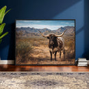 Texas Longhorn Bull Wall Art Canvas Print, Western Farmhouse by MyGreatCanvas | Canvas Wall Art Prints | Photo Prints & Wall Decor