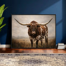 Texas Longhorn Canvas Wall Art Western Bull Desert Moody by MyGreatCanvas | Canvas Wall Art Prints | Photo Prints & Wall Decor