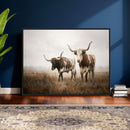 Texas Longhorn Canvas Wall Art Western Bull Desert Moody by MyGreatCanvas | Canvas Wall Art Prints | Photo Prints & Wall Decor