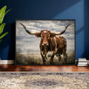 Texas Longhorn Canvas Wall Art Western Bull Desert Moody by MyGreatCanvas | Canvas Wall Art Prints | Photo Prints & Wall Decor