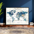Watercolor World Map Canvas Wall Art Print – Abstract by MyGreatCanvas | Canvas Wall Art Prints | Photo Prints & Wall Decor