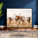 Texas Longhorn Canvas Wall Art, Rustic Farm Animal Photography Print, Farmhouse Country Decor, Western Ranch Art by MyGreatCanvas | Canvas Wall Art Prints | Photo Prints & Wall Decor