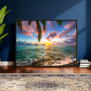 Hawaii Beach Sunset Canvas Wall Art Print, Tropical Ocean Landscape Artwork, Palm Tree Coastal Decor for Living Room Bedroom by MyGreatCanvas | Canvas Wall Art Prints | Photo Prints & Wall Decor