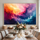 Colorful Abstract Canvas Wall Art Print, Vibrant Popup Color Art Print