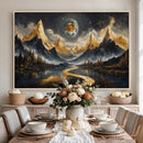 Abstract Mountain Wall Art Canvas Print Modern Landscape Painting Print
