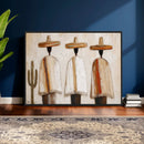 Mexican Wall Art Canvas Print, Southwestern Sombrero Poncho Painting, Neutral Earthy Boho Decor, Fiesta Living Room Art, Impasto Style Print by MyGreatCanvas | Canvas Wall Art Prints | Photo Prints & Wall Decor