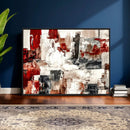 Blue Teal Abstract Canvas Wall Art, Modern Textured Painting Print, Navy Orange White Contemporary Art, Neutral Living Room Decor, Office Art by MyGreatCanvas | Canvas Wall Art Prints | Photo Prints & Wall Decor