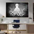Black White Octopus Wall Art Canvas Print by MyGreatCanvas | Canvas Wall Art Prints | Photo Prints & Wall Decor