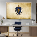 Massachusetts Flag Wall Art Canvas Print