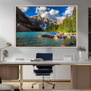 Moraine Lake 3-Panel Wall Art, Majestic Mountain and Lake by MyGreatCanvas | Canvas Wall Art Prints | Photo Prints & Wall Decor