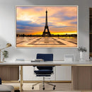 Paris Eiffel Tower Sunset Canvas Wall Art Print - Iconic