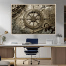 Wooden Ship Wheel Canvas Print, Multi Panel Canvas Wall Art