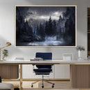 Night Landscape and Trees Wall Art Canvas Print
