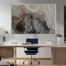 Gray Marble Fluid Wall Art – Modern Abstract Canvas Print