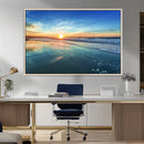 Blue Sky and Beach Wall Art Canvas Print