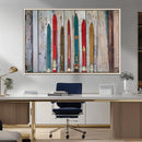 Vintage Wooden Weathered Ski's in Front of an Old Barn Wall by MyGreatCanvas | Canvas Wall Art Prints | Photo Prints & Wall Decor