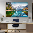Spectacular autumn view of Braies Lake Wall Art Canvas Print by MyGreatCanvas | Canvas Wall Art Prints | Photo Prints & Wall Decor