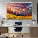 Mountain and Daylight Red Sunset Wall Art Canvas Print by MyGreatCanvas | Canvas Wall Art Prints | Photo Prints & Wall Decor