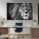 Black and White Lion Canvas Wall Art Print – Wildlife by MyGreatCanvas | Canvas Wall Art Prints | Photo Prints & Wall Decor