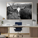 Western Home Wall Art Canvas Print, Framed Texas Longhorn by MyGreatCanvas | Canvas Wall Art Prints | Photo Prints & Wall Decor