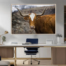 Framed Big Cow Animal Wall Art Canvas Print by MyGreatCanvas | Canvas Wall Art Prints | Photo Prints & Wall Decor