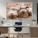 Lion Pair Wall Art Canvas Print – Framed Wildlife Scene with by MyGreatCanvas | Canvas Wall Art Prints | Photo Prints & Wall Decor
