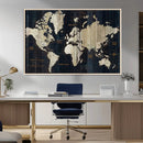Antique Old World Map Wall Art Canvas Print
