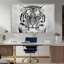 Black and White Tiger Wall Art Animal Canvas Print