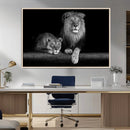 Lion Family Wall Art Canvas Print – Framed Majestic Wildlife by MyGreatCanvas | Canvas Wall Art Prints | Photo Prints & Wall Decor