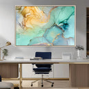 Green Marble Fluid Effect Wall Art Abstract Canvas Wall Art by MyGreatCanvas | Canvas Wall Art Prints | Photo Prints & Wall Decor